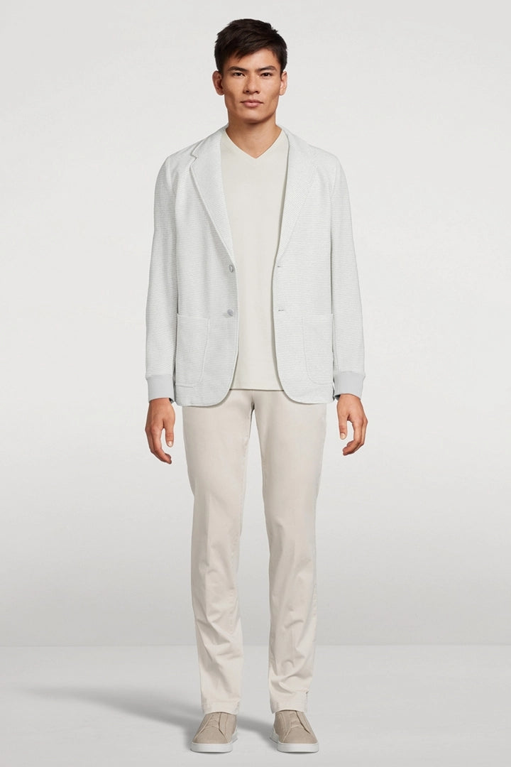 Wholesale,Robert Barakett, Robert Barakett Light Green/White Textured Knit Blazer, Green, Medium-42-TagM