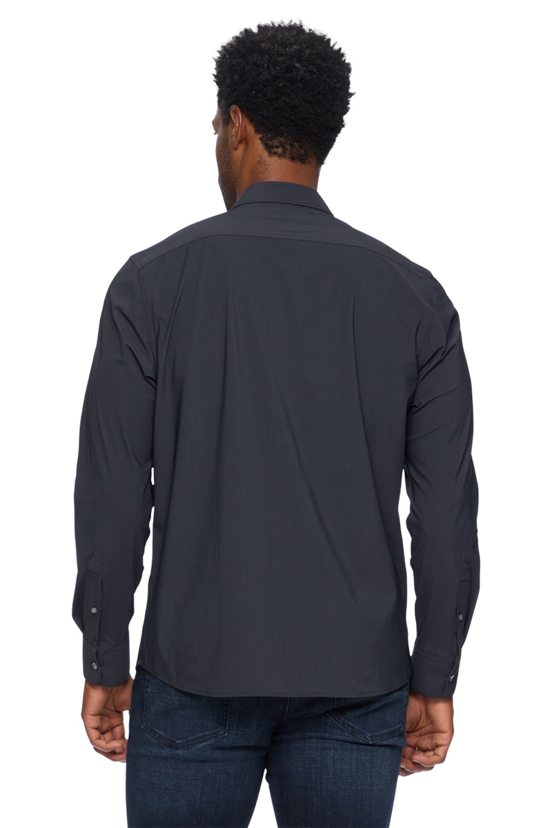 Wholesale,Flag & Anthem, Flag & Anthem Jet Black 4-Way Stretch Shirt, Black, Medium-43-TagMLarge-46-TagLExtra Large-50-TagXLSmall-40-TagS