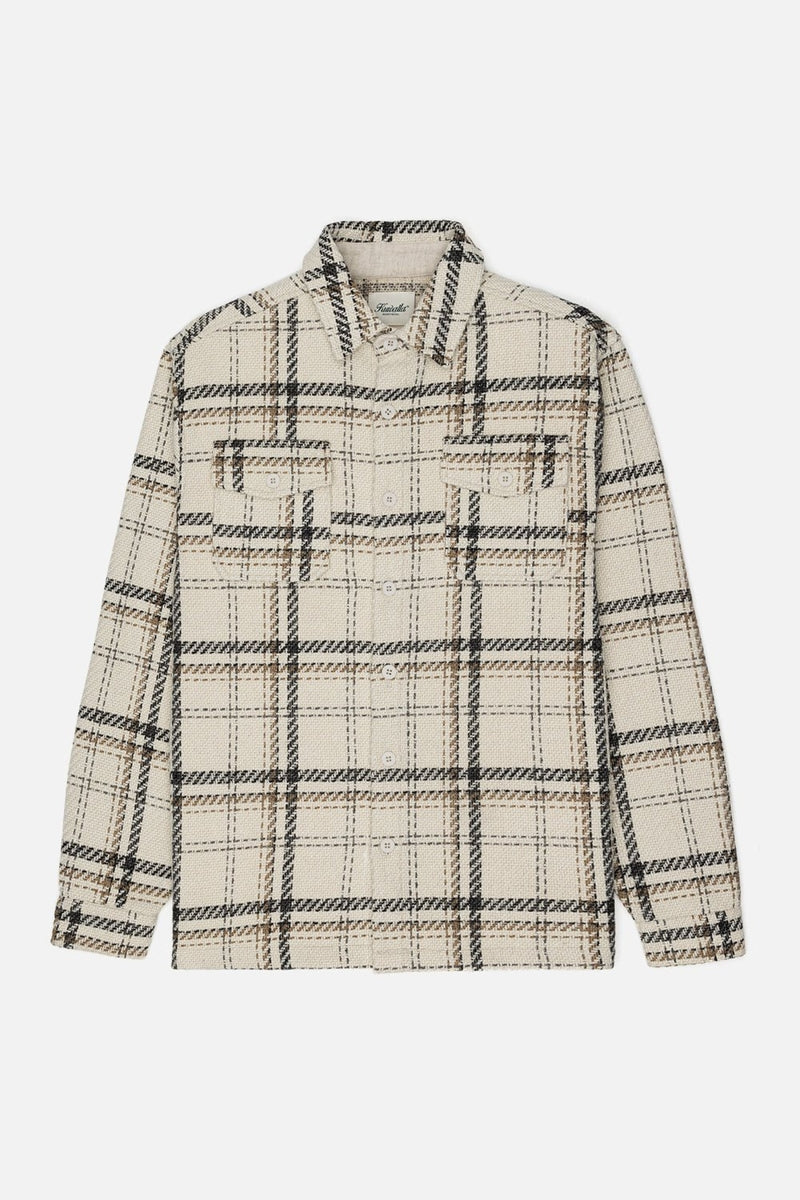 Wholesale,Kuwalla, Kuwalla Cream Plaid Brushed Flannel Shacket, Cream, Small-44-TagS