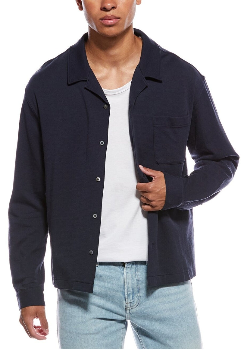 Wholesale,FRAME, FRAME Navy Cotton-jersey Relaxed Fit Shirt, Blue, Extra Large-50-TagXL