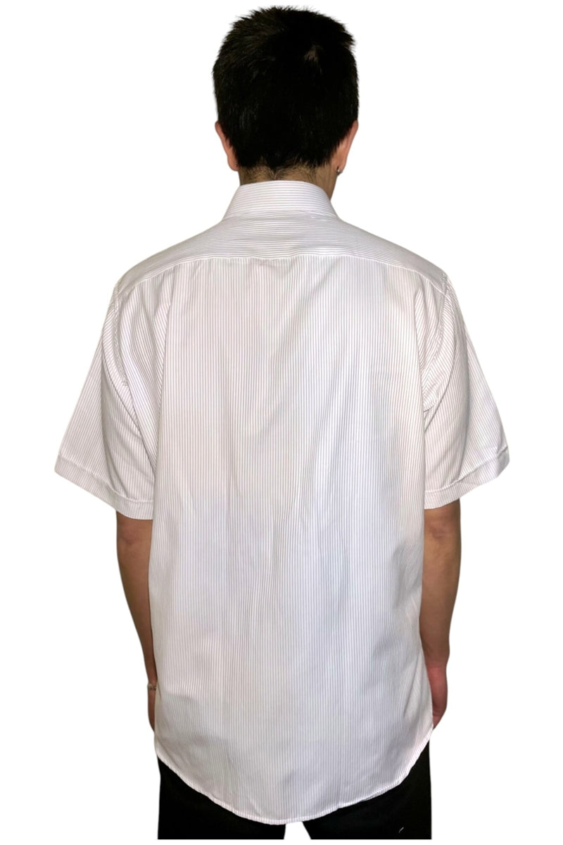 Wholesale,Jakamen, Jakamen White/Black Striped Classic Fit Shirt, White, Extra Large-50-TagXL