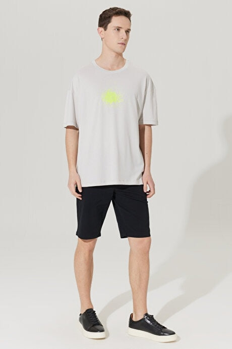 Altinyildiz Classics Beige with Neon Yellow Graphic T-shirt