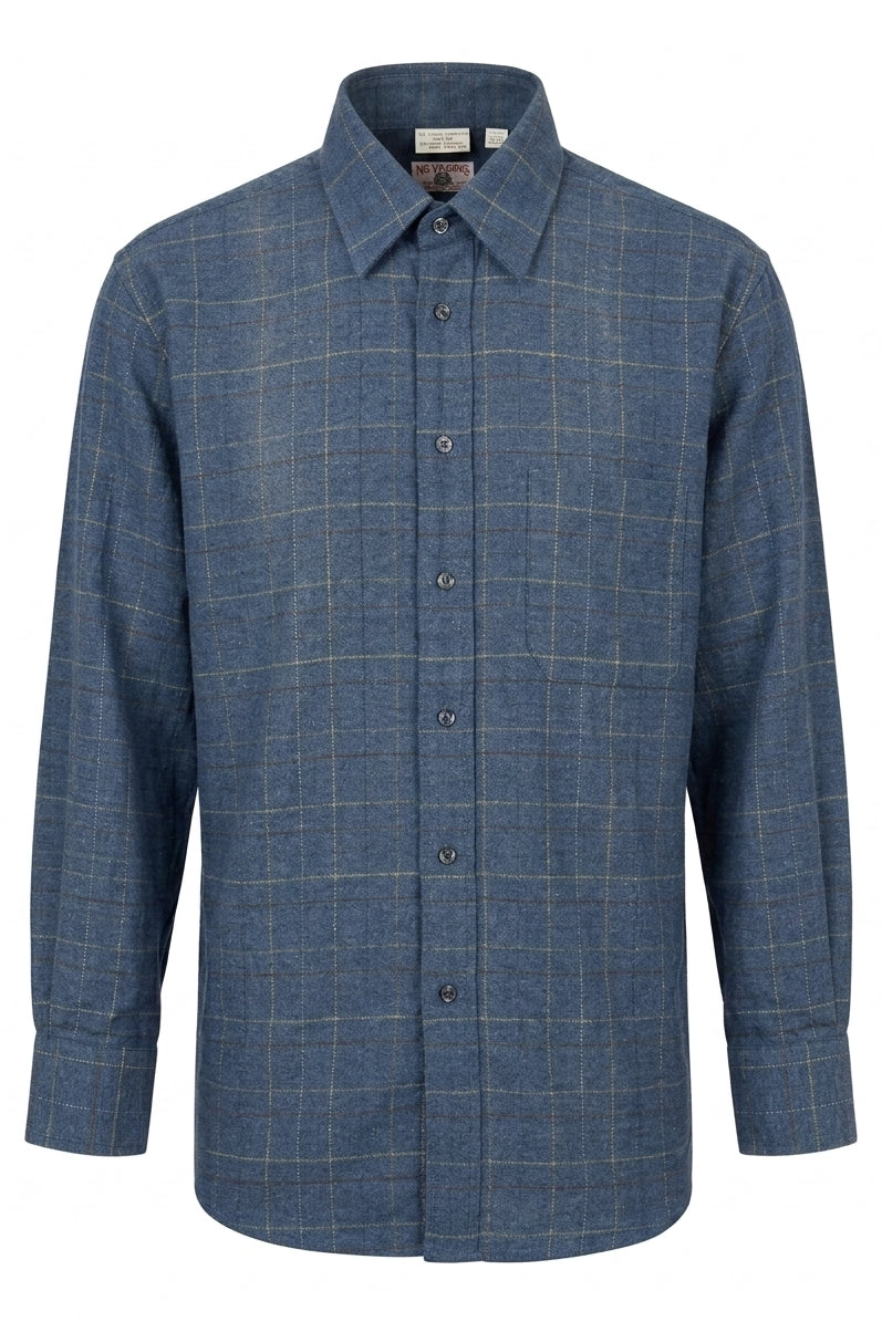 The RealReal,Luciano Barbera, Luciano Barbera Tonal Blue Plaid Dark Blue Long Sleeve Button Up Shirt, Blue, Large-50-TagL