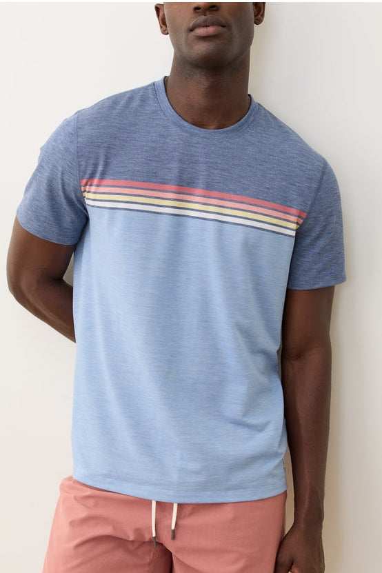 Wholesale,Marine Layer, Marine Layer Vintage Indigo/Soft Chambray Technical Tee, Blue, Medium-43-TagMLarge-45-TagLExtra Large-48-TagXL