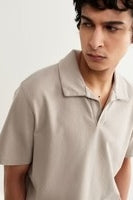 Wholesale,Wax London, Wax London Clay Textured Organic Cotton Polo, Brown, Medium-43-TagMLarge-45-TagLExtra Large-47-TagXL