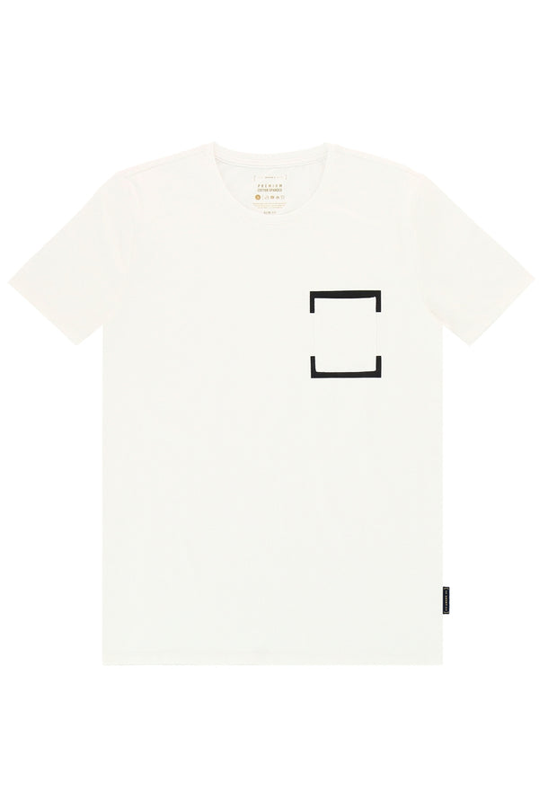 The Shirt Bar White Multi-way Stretch Slim Fit Tee