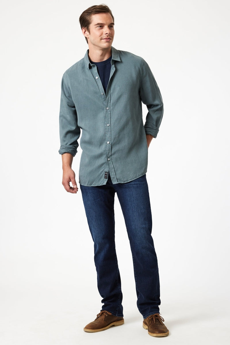 Wholesale,Mavi, Mavi Deep Brushed Feather Blue Zach Straight Leg Jeans, Blue, 40W-30L-Tag40