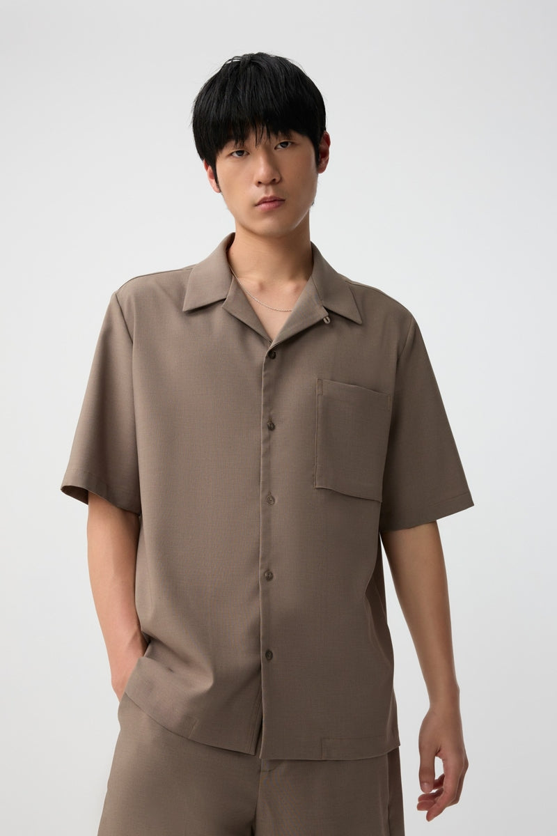 Direct From Brand,FYNE, FYNE Oak Brown Moisture-wicking Shirt, Brown, Large-47-TagL