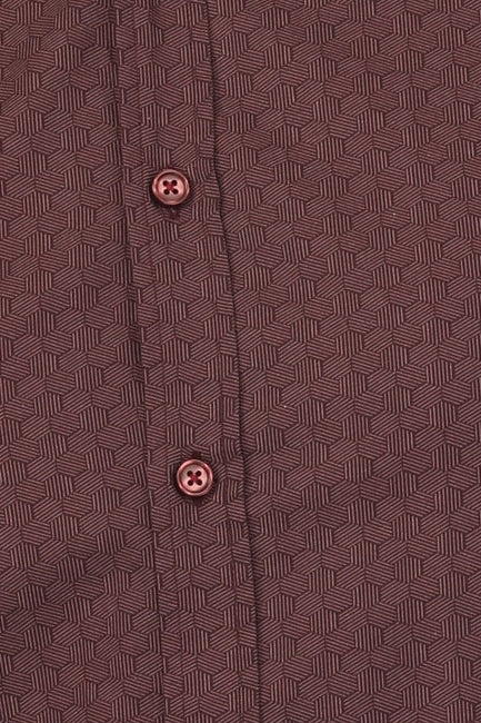 Wholesale,Vustra, Vustra Maroon Maple Grove Print Organic Cotton Shirt, Purple, Medium-43-TagMLarge-45-TagL