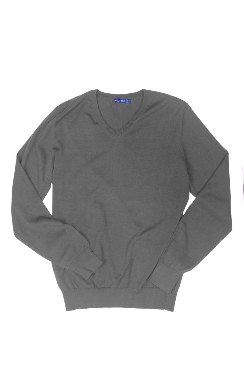 Wholesale,Proper Sport, Proper Sport Charcoal Grey V-Neck Sweater, Grey, Extra Extra Large-48-TagXXL