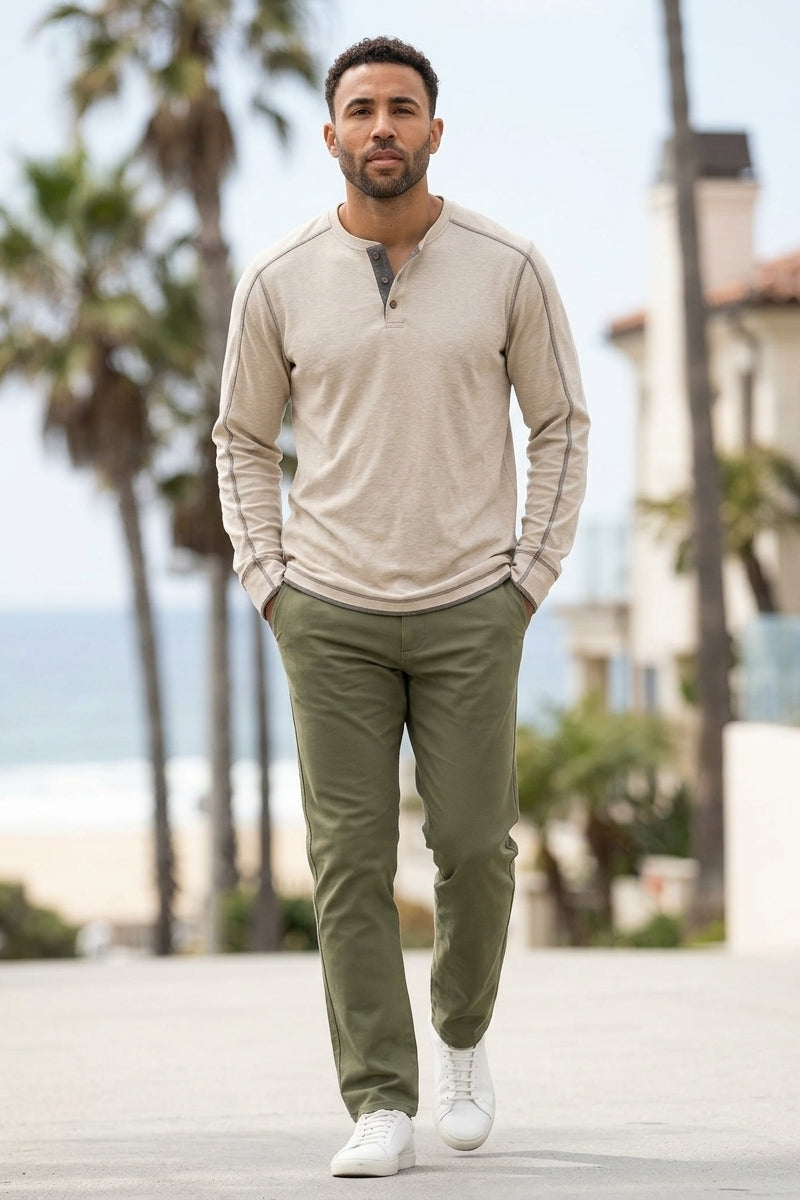 Wholesale,Nicoby Age of Wisdom, Nicoby Age of Wisdom Tan Key Hole Henley, Tan, Small-40-TagSMedium-43-TagMLarge-46-TagLExtra Large-49-TagXLExtra Extra Large-52-TagXXL