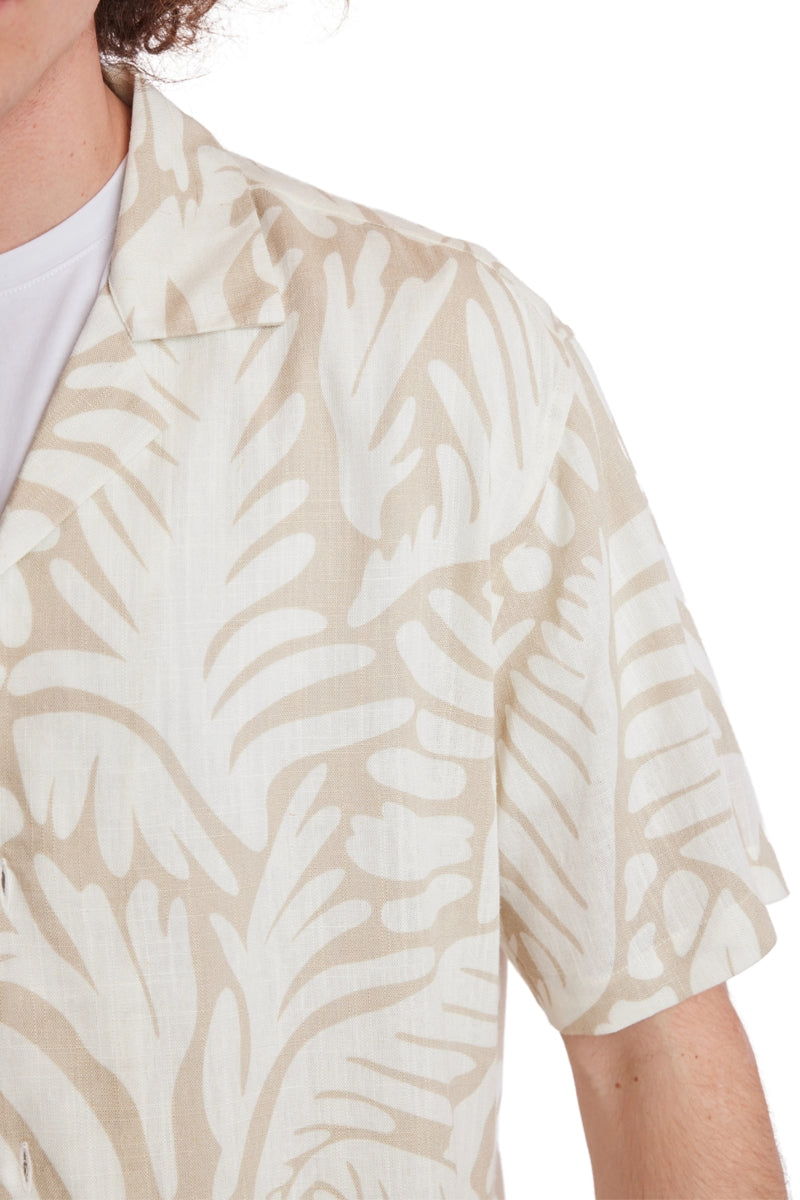 Wholesale,Paisley & Gray, Paisley & Gray Tan & Cream Abstract Print Shirt, Tan, Small-42-TagSMedium-44-TagMLarge-46-TagLExtra Large-48-TagXLExtra Extra Large-50-TagXXL