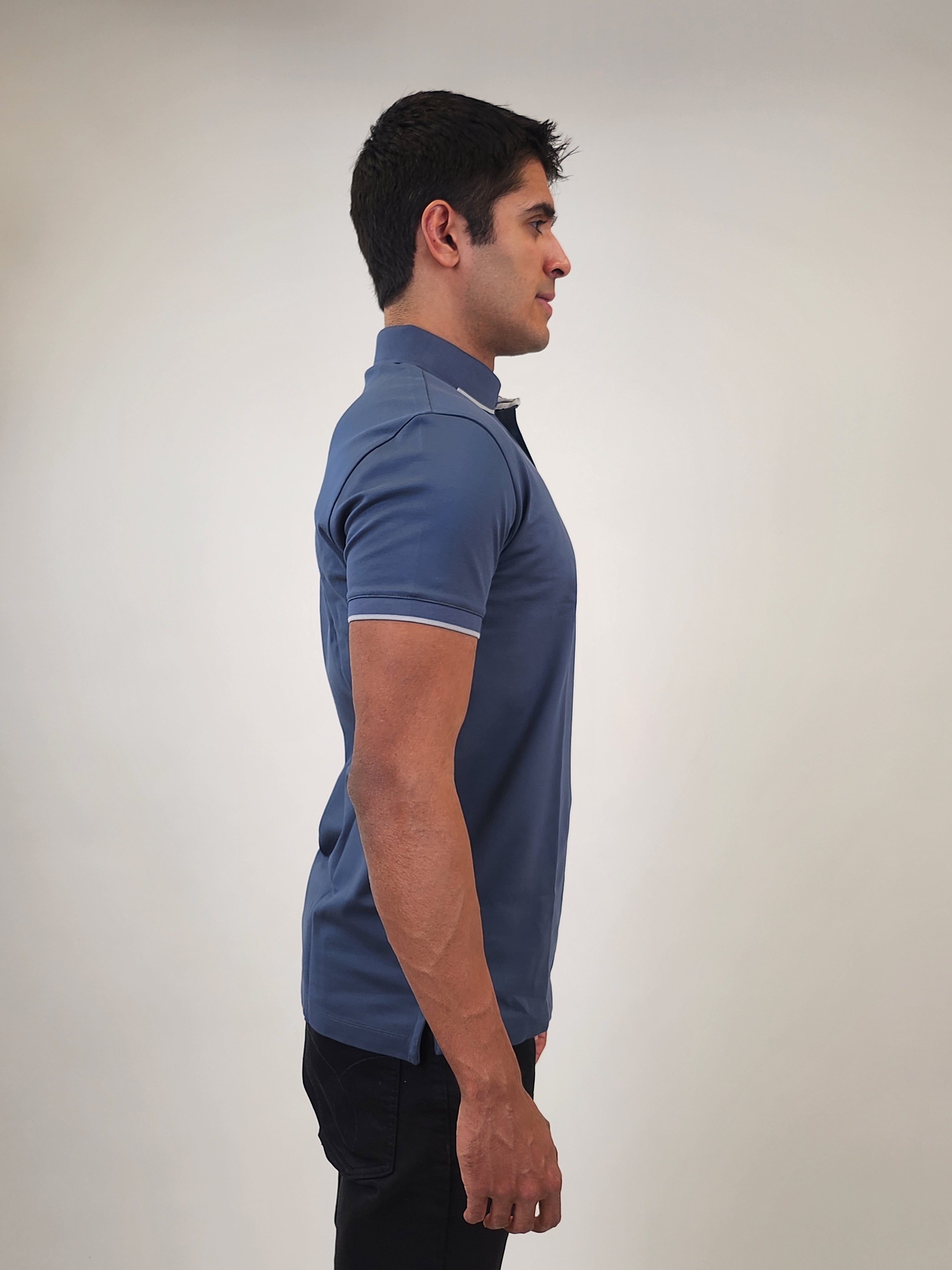 Brand Partner,R2 Amsterdam, R2 Amsterdam Blue Solid Polo, , 