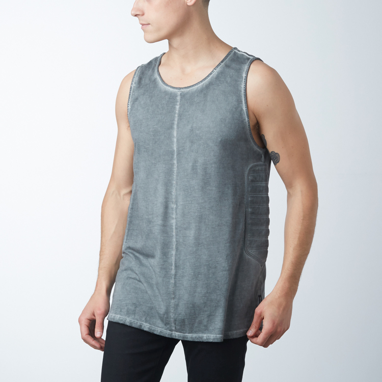 Wholesale,Reese De Luca, Reese De Luca Carbon Olive Jersey Tank Top, Green, Small-38-TagM