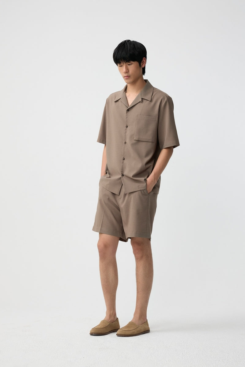 Direct From Brand,FYNE, FYNE Oak Brown Moisture-wicking Shorts, Brown, 36W-6L-TagXL