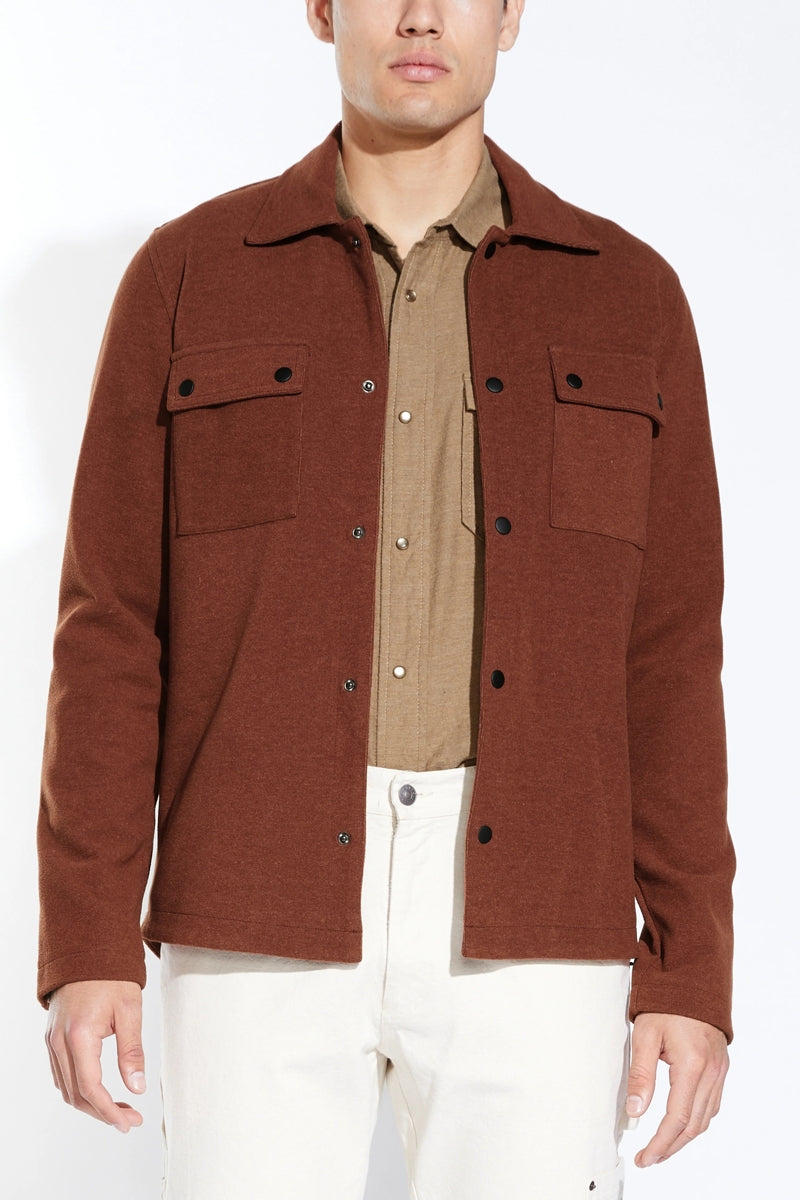 Wholesale,Civil Society, Civil Society Rust Snap Front Knit Shacket, Brown, Small-42-TagS