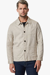 34 Heritage Beige Herringbone Overshirt