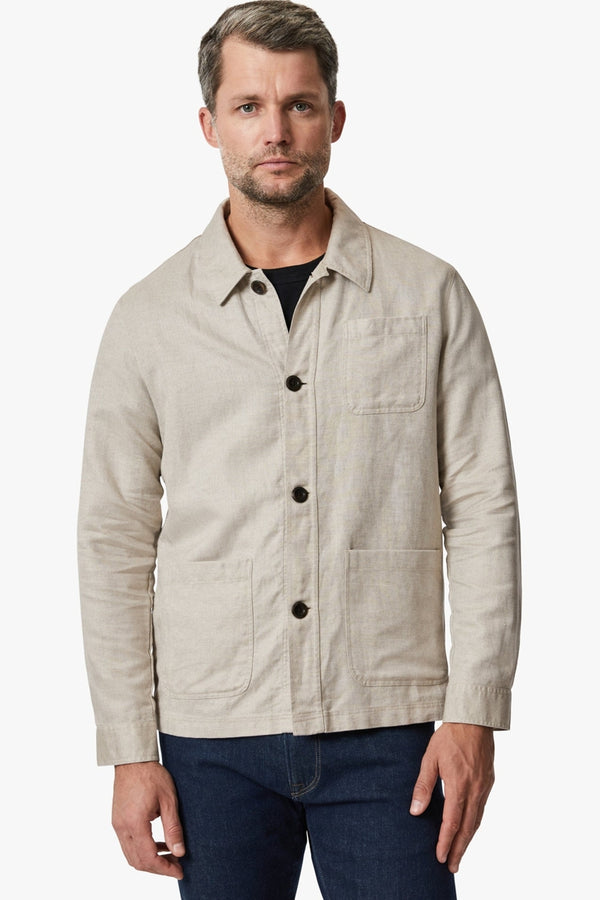 34 Heritage Beige Herringbone Overshirt