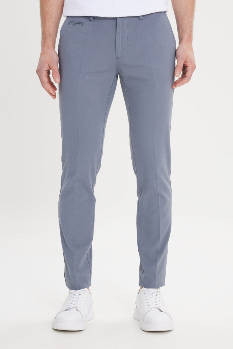 Wholesale,Altinyildiz Classics, Altinyildiz Classics Steel Blue Dobby Flex Skinny Fit Pants, Blue, 34W-32L-Tag5038W-33L-Tag5442W-33L-Tag58