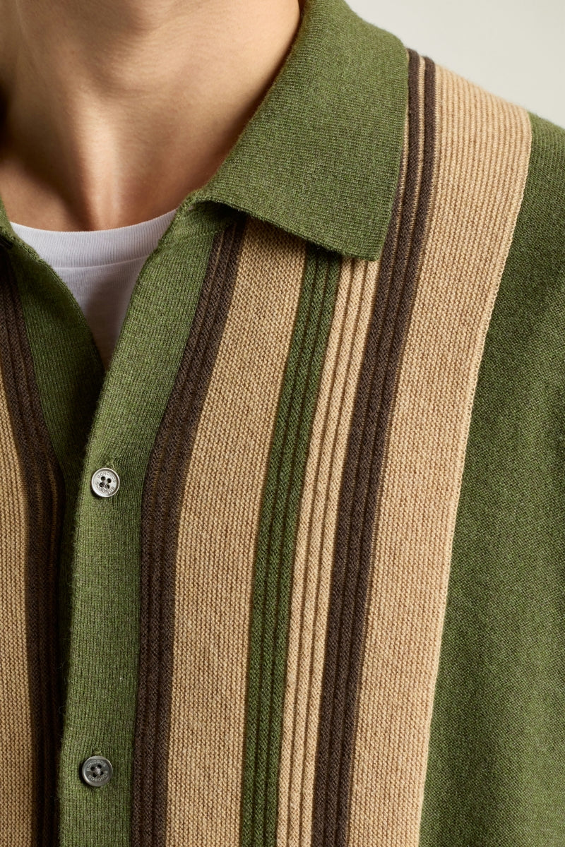 Wholesale,Bonobos, Bonobos Green/Tan Stripe Cashmere Full Button Cardigan, Green, Large-45-TagL