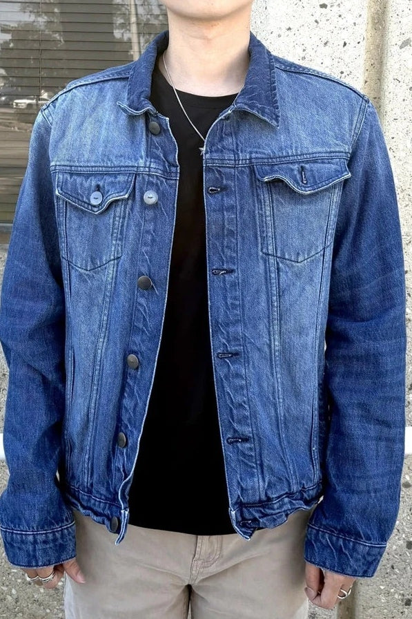 Wholesale,Brisk, Brisk Dark Wash Classic Denim Jacket, Blue, Small-40-TagM