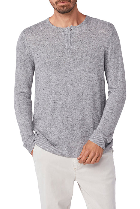 Otrium,Paige, Paige Heather Grey Long Sleeve Henley, Grey, Medium-40-TagXLLarge-43-TagXL