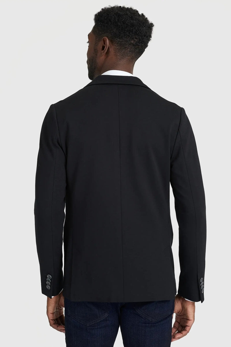 Faire,True Classic, True Classic Black Comfort Knit Blazer, Black, Large-43-Tag40