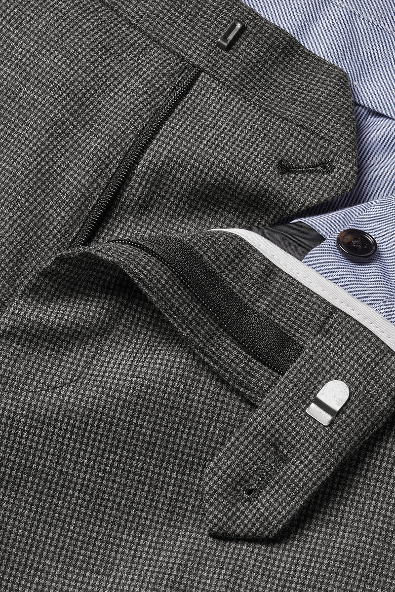Wholesale,Charles Tyrwhitt, Charles Tyrwhitt Slate Grey Puppytooth Wool Stretch Slim Fit Pants, Grey, 33W-32L-Tag34