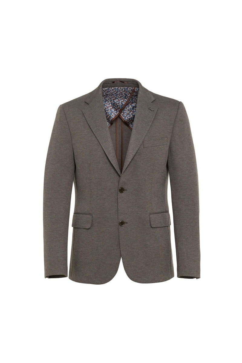 Wholesale,Luchiano Visconti, Luchiano Visconti Coffee Knit Pique Performance Blazer, Brown, Large-44-Tag44