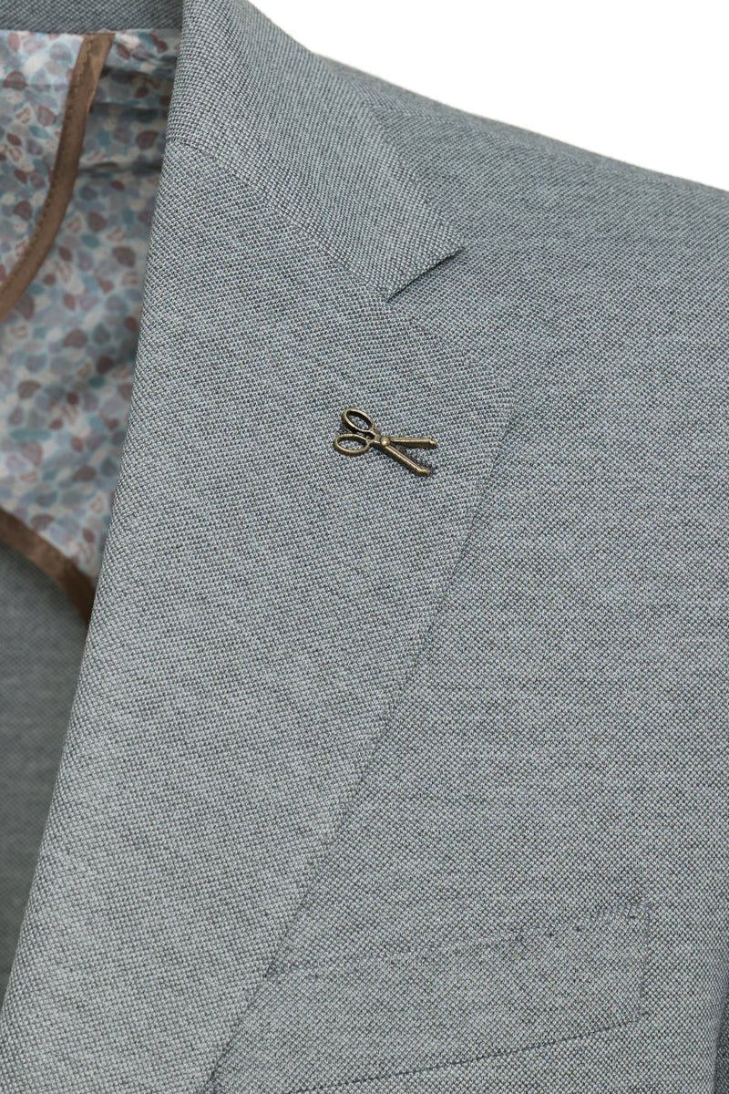 Wholesale,Luchiano Visconti, Luchiano Visconti Grey Knit Pique Performance Blazer, Grey, Small-36-Tag36Small-38-Tag38Medium-40-Tag40Large-44-Tag44Extra Large-46-Tag46