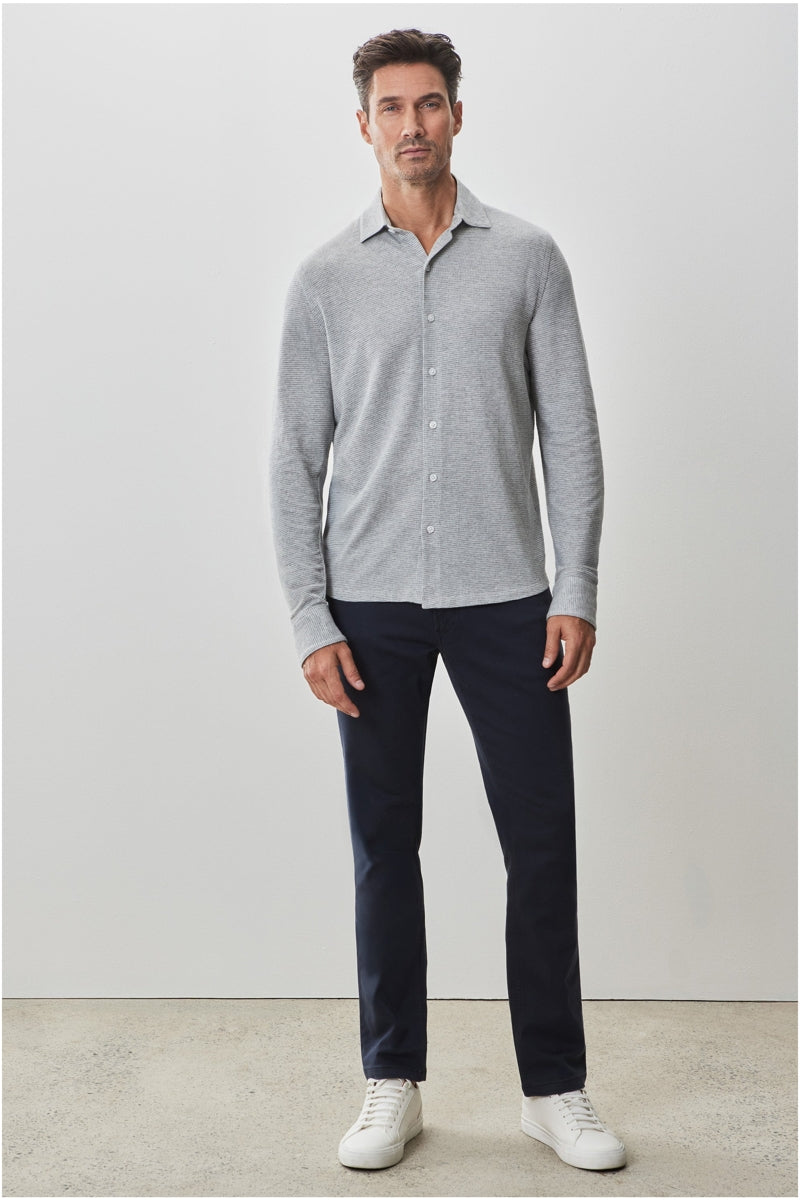 Wholesale,Robert Barakett, Robert Barakett Light Grey Textured Stretch Knit Shirt, Grey, Extra Extra Large-52-TagXXL