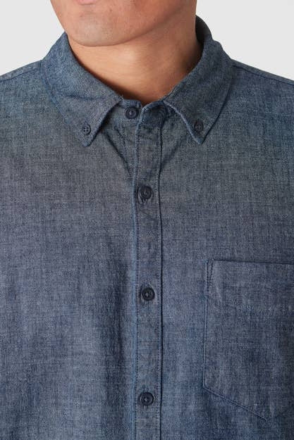 Faire,True Classic, True Classic Chambray Indigo Wash Denim Shirt, Blue, Extra Extra Large-51-TagXXL
