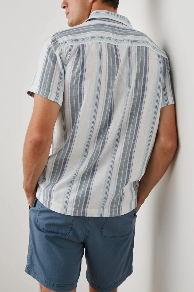 Wholesale,Rails, Rails Coastal Blue Vertical Stripe Shirt, Blue, Small-41-TagSMedium-44-TagMLarge-47-TagLExtra Large-49-TagXLExtra Extra Large-52-TagXXL