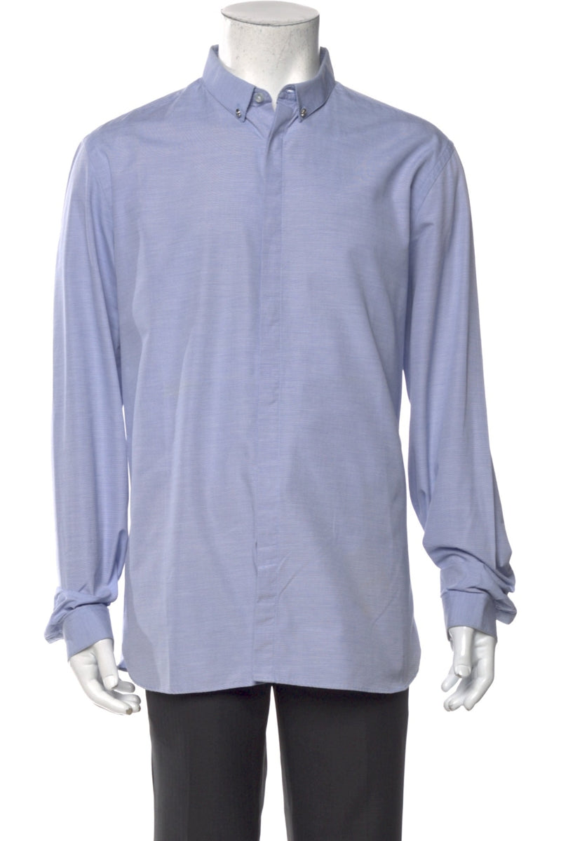 RealReal,The Kooples, The Kooples Blue Stripped Button Down Dress Shirt, Blue, Large-45-TagXL