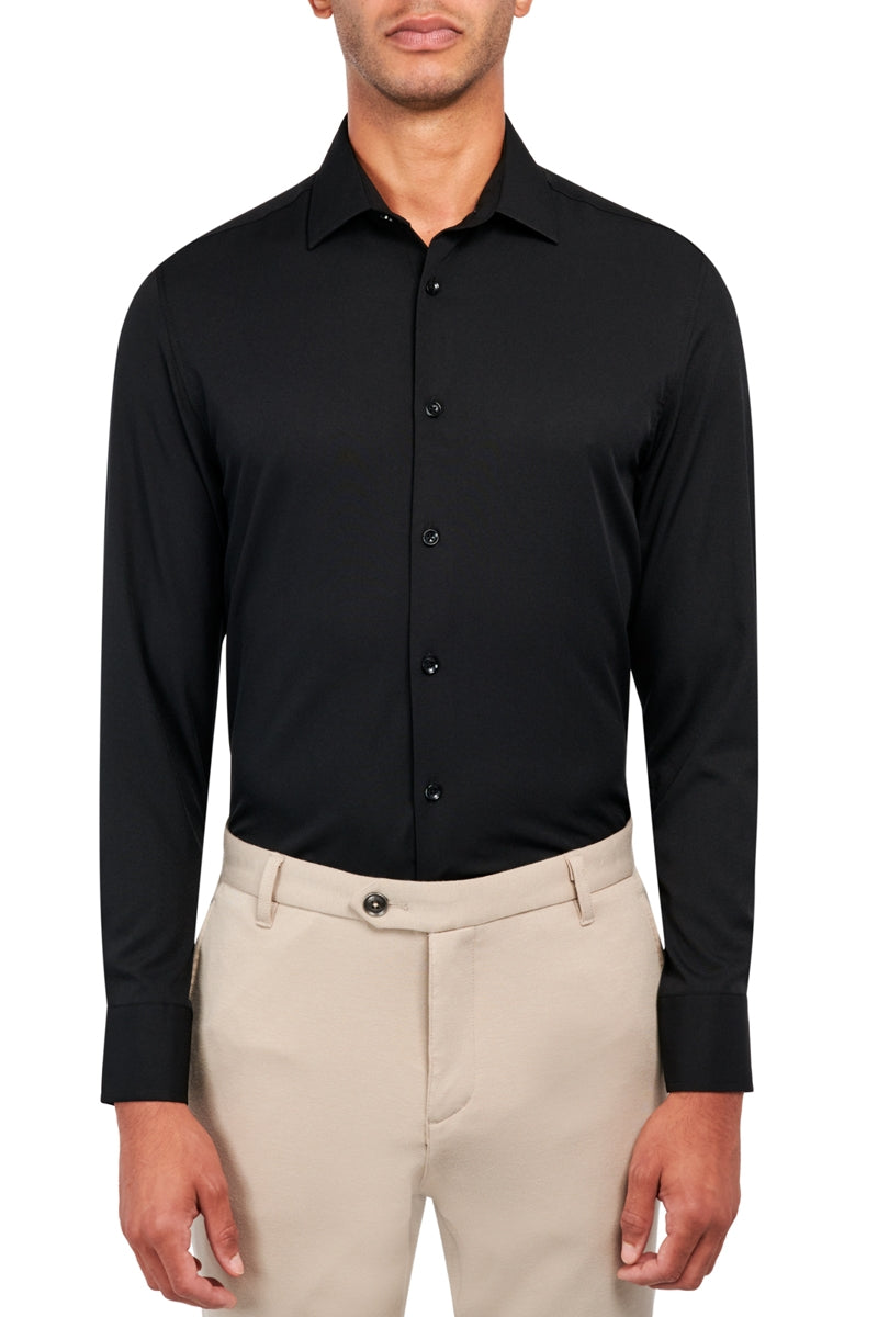 Faire,Brooklyn Brigade, Brooklyn Brigade Black 4-way Stretch Shirt, Black, Large-42-TagL