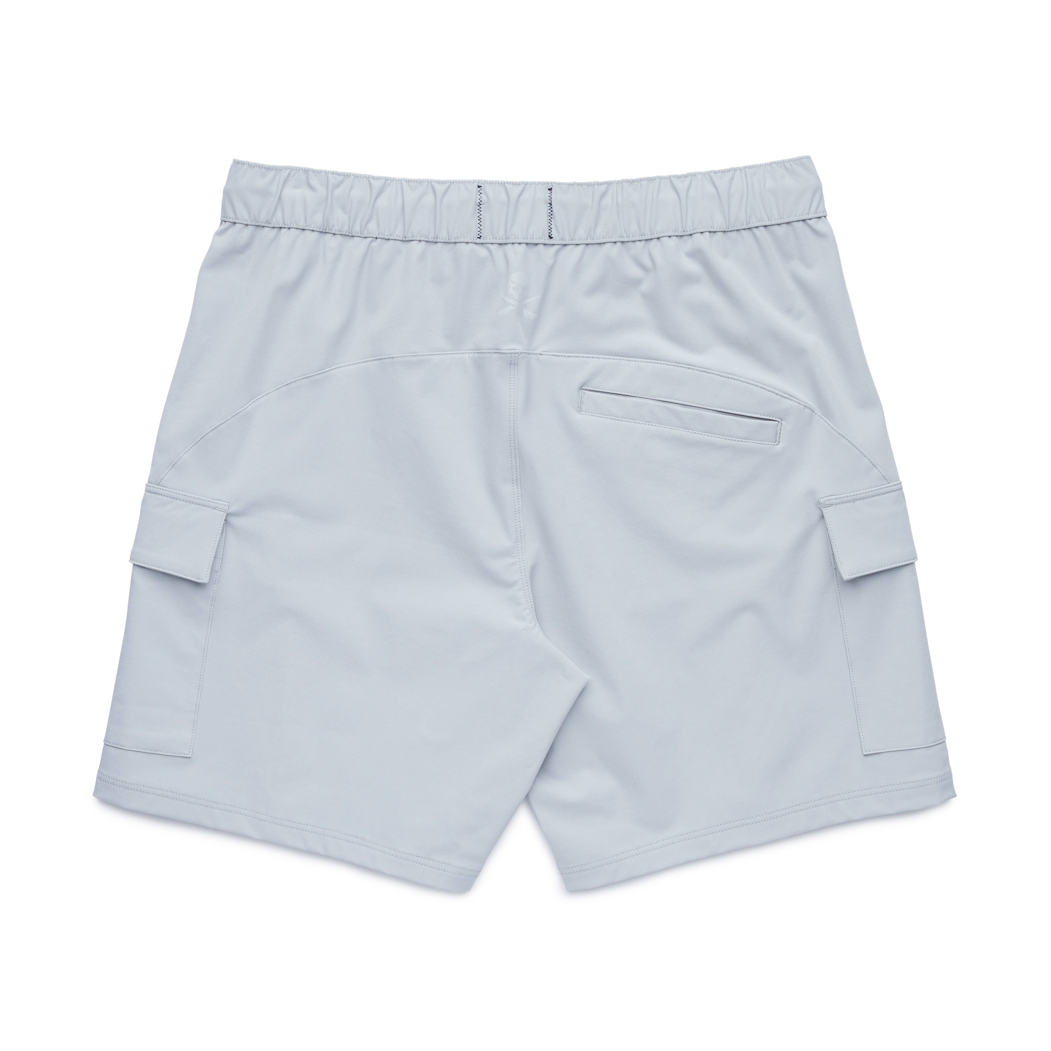 Faire,Surfside Supply, Surfside Supply Light Grey Drawstring Tech Cargo Short, Grey, 38W-7.5L-TagXXL