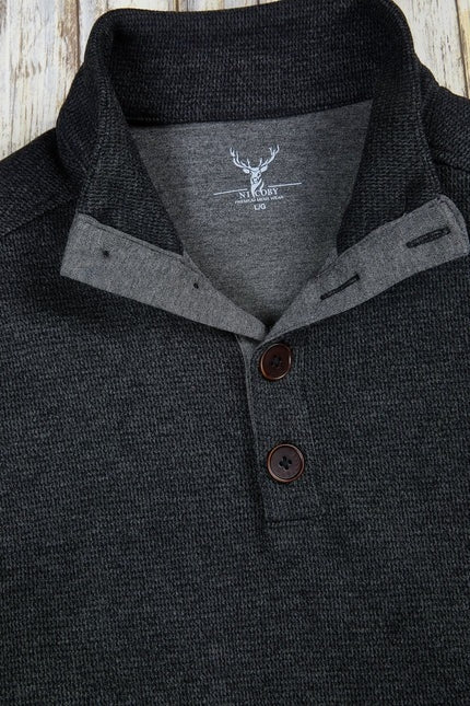 Wholesale,Nicoby Age of Wisdom, Nicoby Age of Wisdom Black 4 Button Pullover with Elbow Patch, Black, Extra Large-49-TagXL