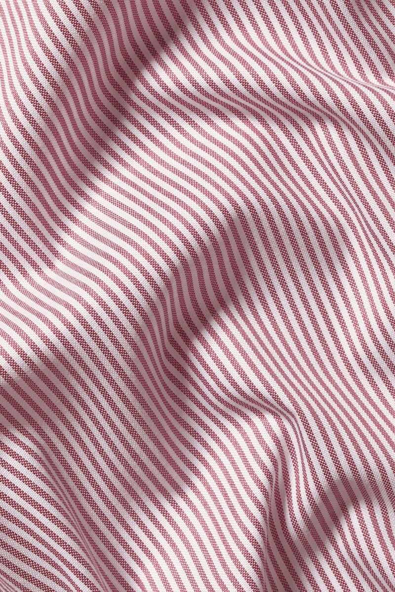 Wholesale,Charles Tyrwhitt, Charles Tyrwhitt Maroon Red Oxford Stripe Shirt, Red, Medium-44-Tag16Extra Large-48-Tag17Small-40-Tag15
