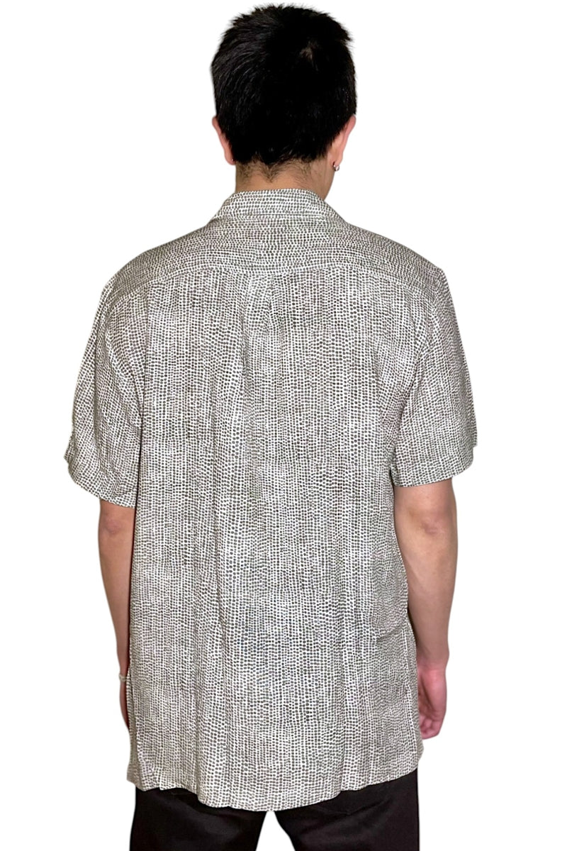 Wholesale,Jakamen, Jakamen Green Dot Print Linen Shirt, Green, Extra Large-48-TagXLExtra Extra Large-50-TagXXLMedium-44-TagMSmall-42-TagSLarge-46-TagL