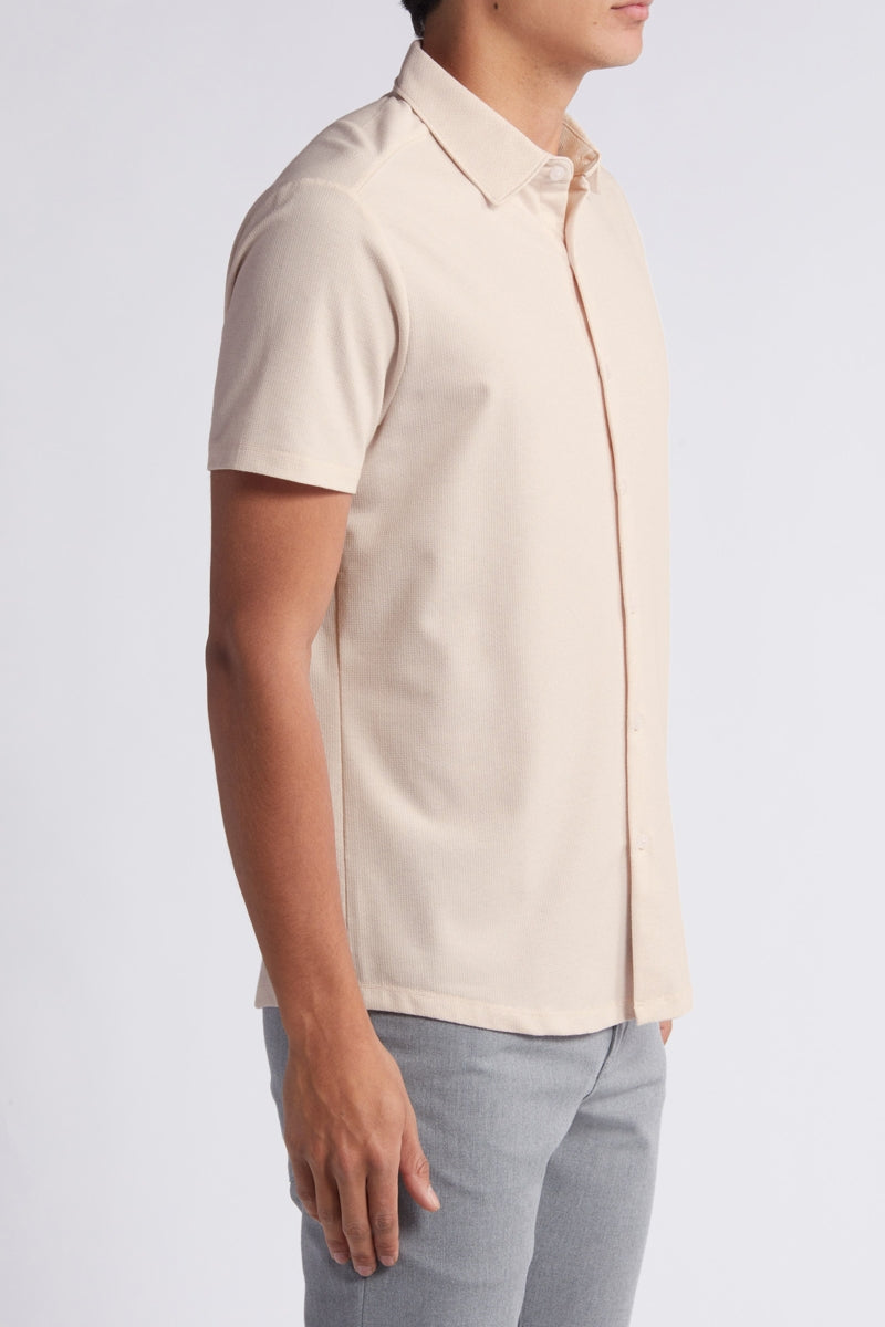 Wholesale,Robert Barakett, Robert Barakett Pink Slim Fit Microprint Textured Knit Shirt, Pink, Extra Large-48-TagXL