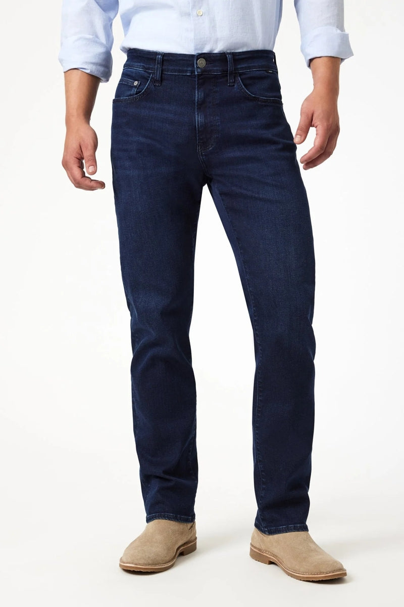 Wholesale,Mavi, Mavi Midnight Brushed Supermove Zach Straight Leg Jeans, Blue, 33W-34L-Tag33