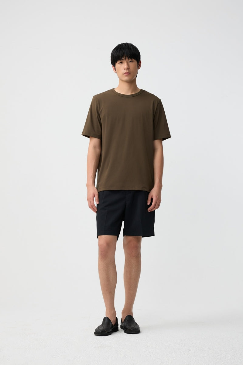 Direct From Brand,FYNE, FYNE Dark Olive Moisture Absorption T-Shirt, Green, Small-40-TagS