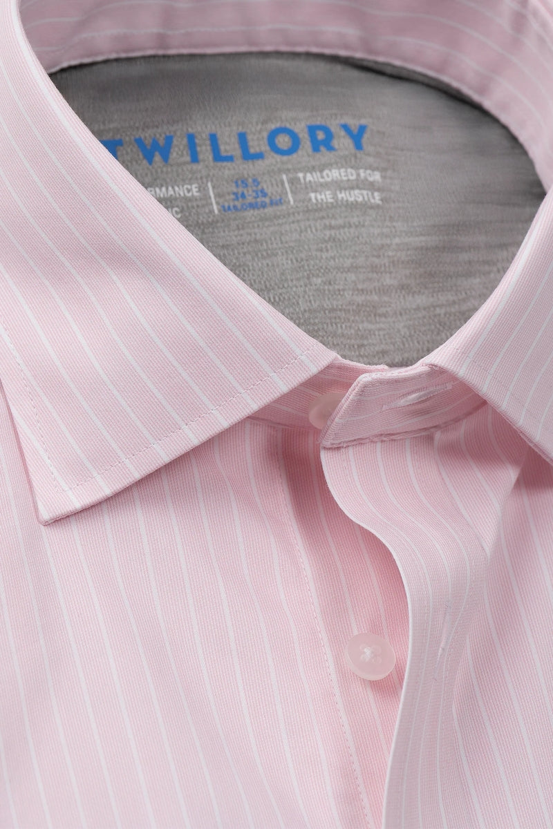 Wholesale,Twillory, Twillory Pink Stripe Stretch Performance Shirt, Pink, Extra Large-52-Tag18