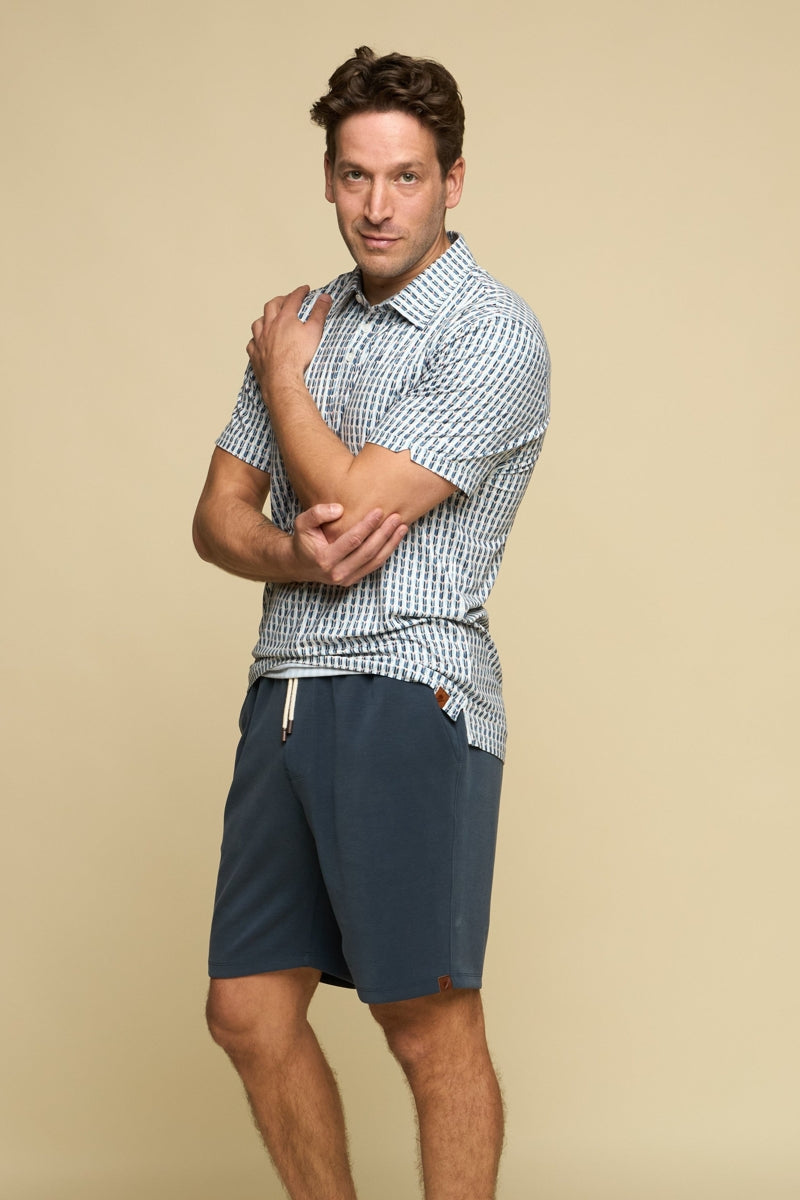 Wholesale,Fundamental Coast, Fundamental Coast Blue Watercolor Geo 4-Way Stretch Polo, Blue, Small-40-TagSMedium-42-TagMLarge-44-TagLExtra Large-46-TagXL