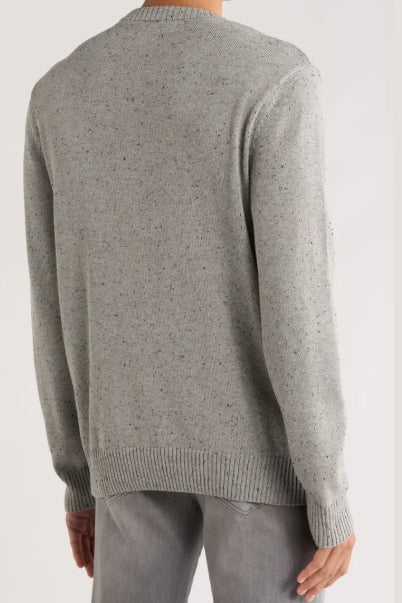 Wholesale,James Campbell, James Campbell Light Grey Speckled Cotton Knit Sweater, Grey, Extra Large-45-TagXLExtra Extra Large-48-TagXXL