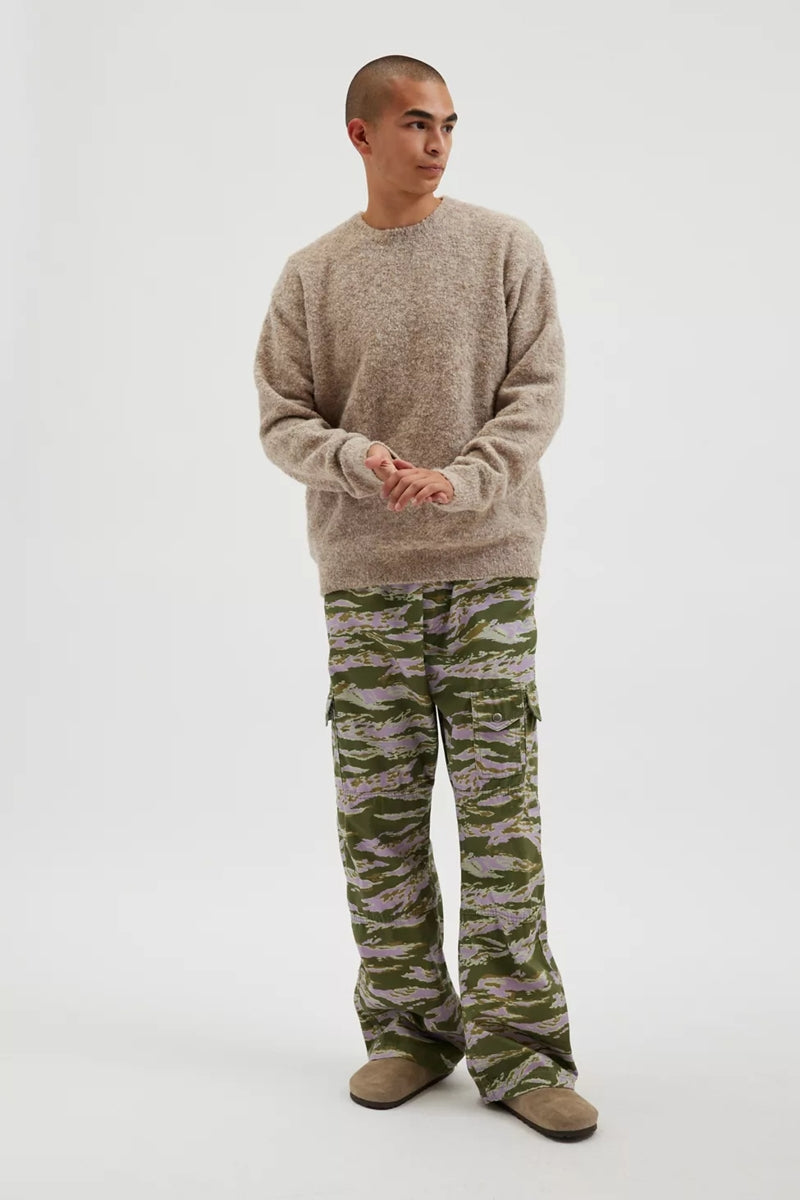 Wholesale,Kuwalla, Kuwalla Beige Boucle Knit Crewneck Sweater, Tan, Medium-44-TagSLarge-46-TagMExtra Large-48-TagLExtra Large-50-TagXLExtra Extra Large-52-TagXXLMedium-46-TagM