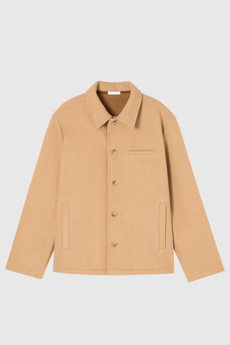 Direct From Brand,FYNE, FYNE Khaki Tan Front Pocket Fleece Jacket, Tan, Medium-44-TagM