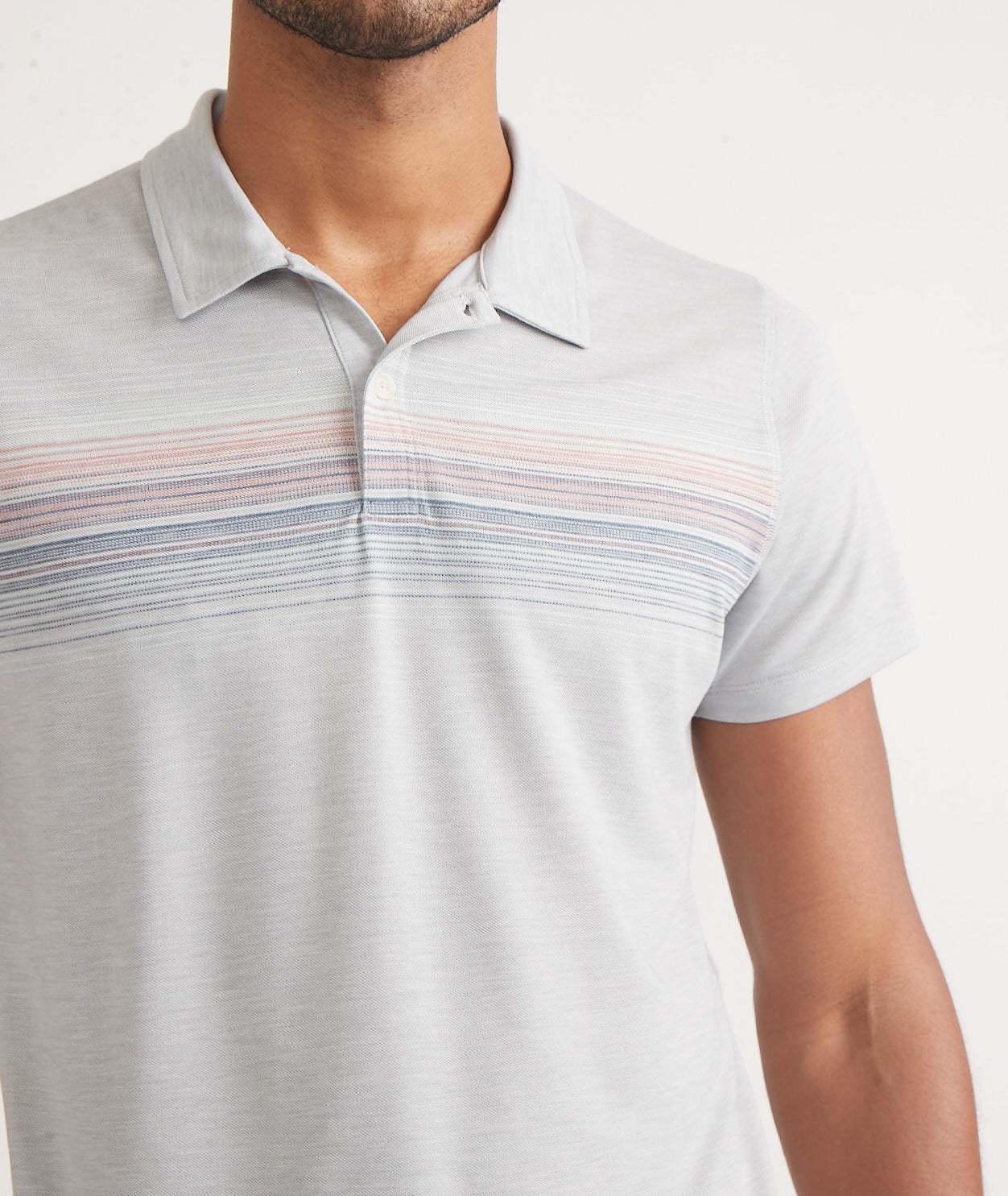 Wholesale,Marine Layer, Marine Layer Grey Striped Air Polo, Grey, Extra Extra Large-51-TagXXL