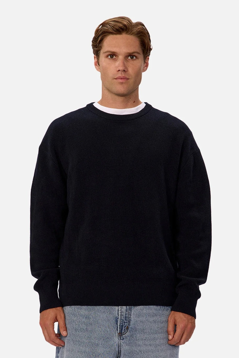 Wholesale,INDUSTRIE AUSTRALIA, INDUSTRIE AUSTRALIA Navy Crewneck Sweater, Blue, Medium-46-TagMLarge-48-TagL