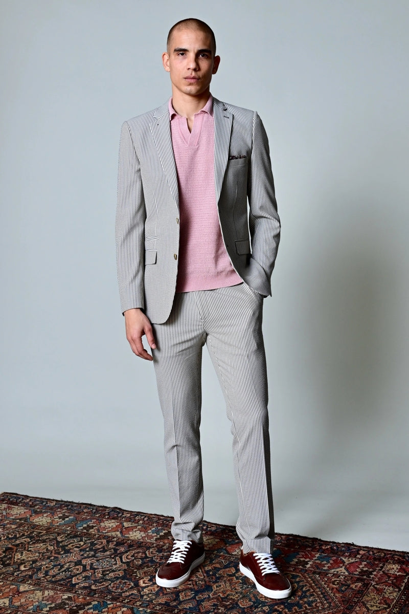 Wholesale,Paisley & Gray, Paisley & Gray Dusty Pink Chenille Open V Polo, Pink, Small-40-TagSMedium-42-TagMLarge-44-TagLExtra Large-46-TagXLExtra Extra Large-50-TagXXL